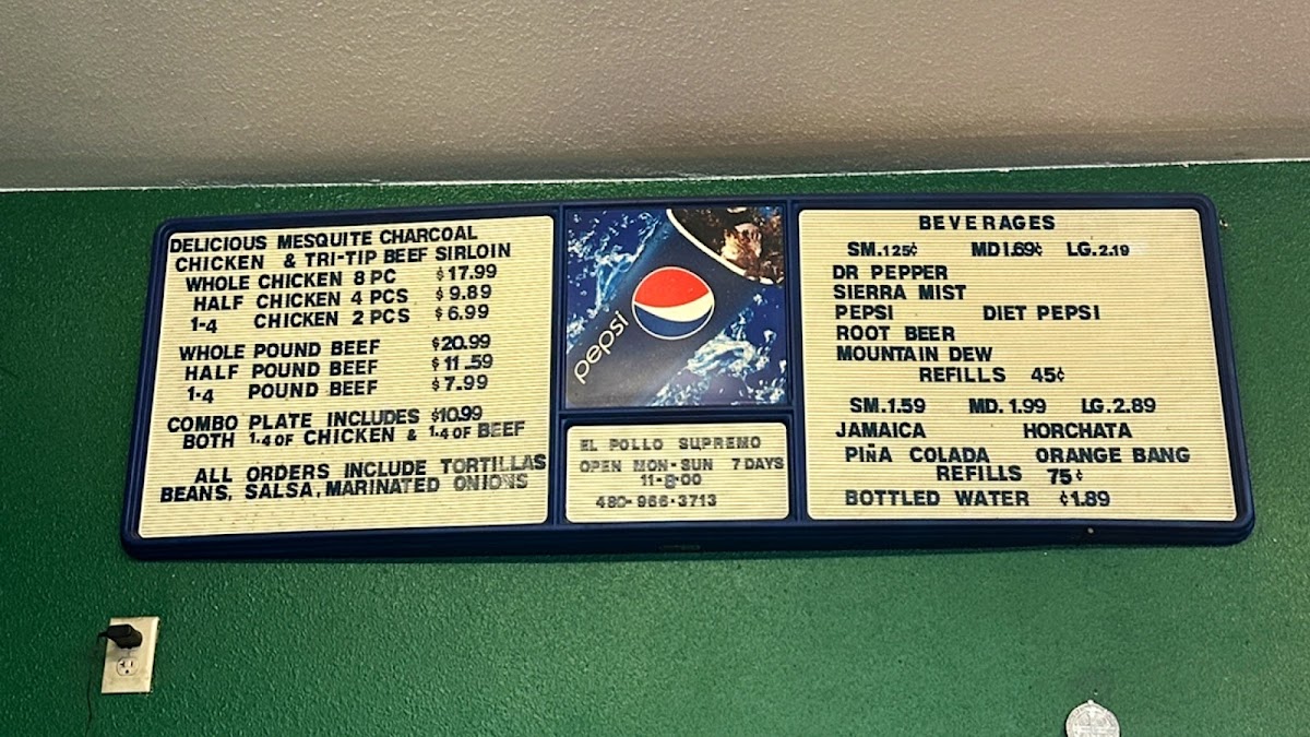 El Pollo Supremo Menu - Image 1